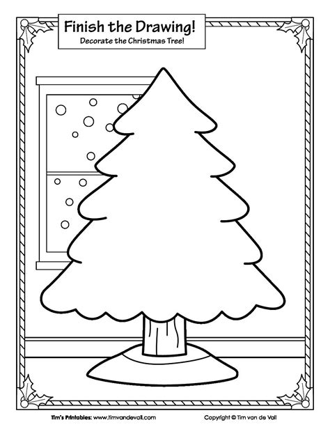 Christmas Tree Decoration Worksheet