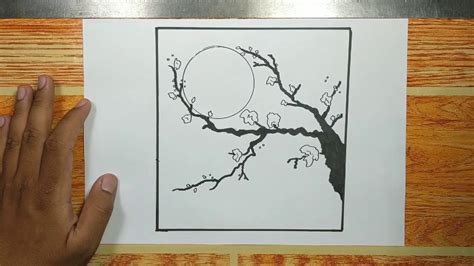 How To Draw Japanese Tree Step By Step Youtube