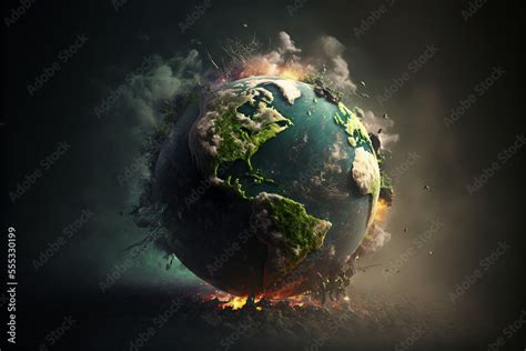 Concept Of Global Warning Climate Change And Dying Earth Stock