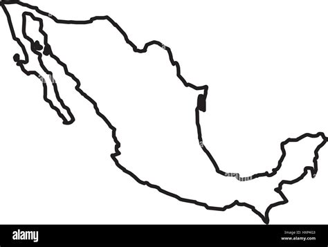 Mapa De México Icono Aislado Imagen Vector De Stock Alamy