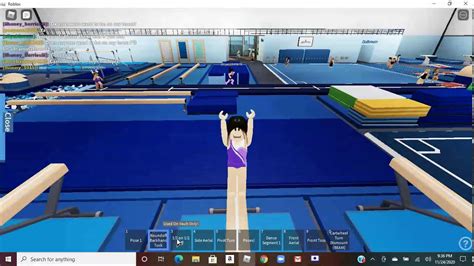 Gymnastics Beam Routine In Roblox Cuteroblox Youtube
