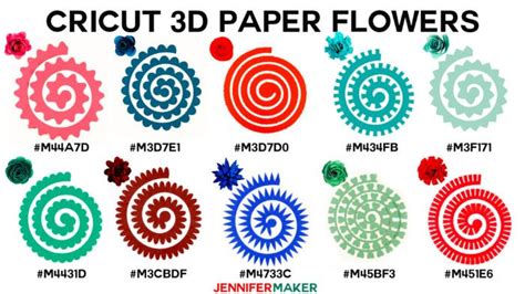 How To Make Cricut Paper Flowers All 10 Jennifer Maker