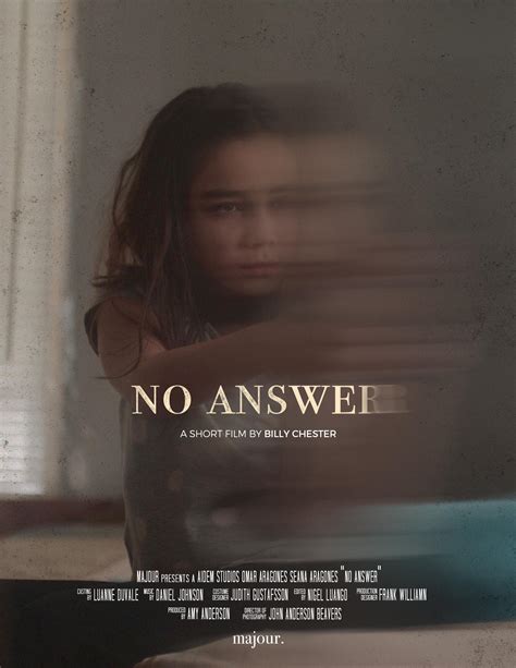 Heres The First Look Of My Poster For My Upcoming Short No Answer It