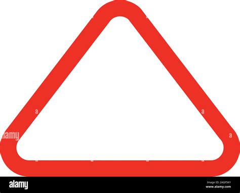 Warning Caution Sign Red Triangle Stock Vector Illustration Isolated