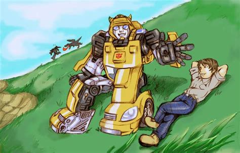 Bumblebee Grimlock Mirage And Spike Witwicky Transformers Drawn By