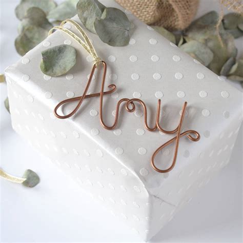 Personalised Wire Name T Tag By The Letter Loft
