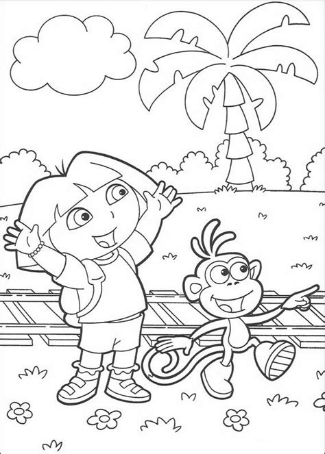 Dora Kleurplaat Dora En Boots Nickelodeon Kleurplaten Images And