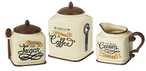 Check spelling or type a new query. New Coffee Themed Canister, Sugar Bowl & Creamer Kitchen ...