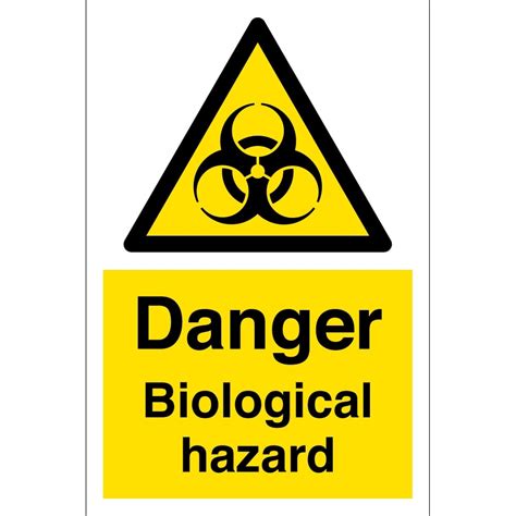 .hazard communication information on the laboratory safety signs, including specific hazardous agents (biological, chemical, radiological), physical hazards (lasers, magnetic fields) present in the. Danger Biological Hazard Signs - from Key Signs UK