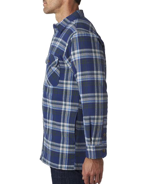 Backpacker Bp7002 Mens Flannel Shirt Jacket With Quilt Lining