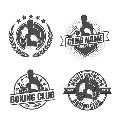Premium Vector Boxing Club Logo Pack