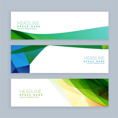 Abstract Shapes Colorful Banners Set Download Free Vector Art Stock