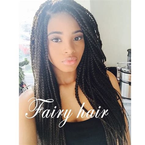 Synthetic Fully Handed Black Braided Wig Synthetic Lace Front Black