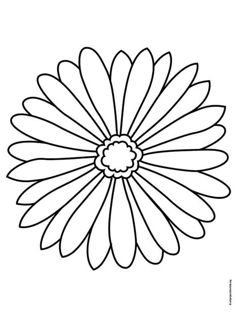 Flower Outline Coloring Page