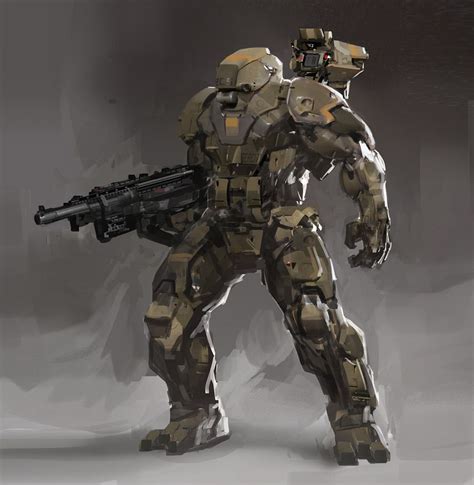 Concept Robots Concept Robot Art By Daryl Mandryk Sci Fi Armor Battle