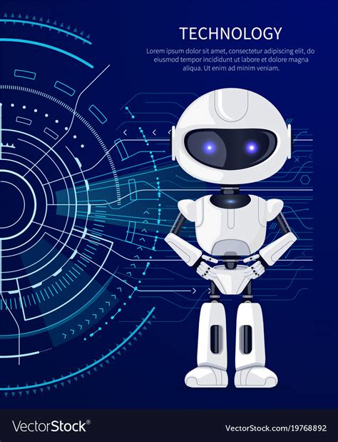 Technology Robot And Interface Royalty Free Vector Image