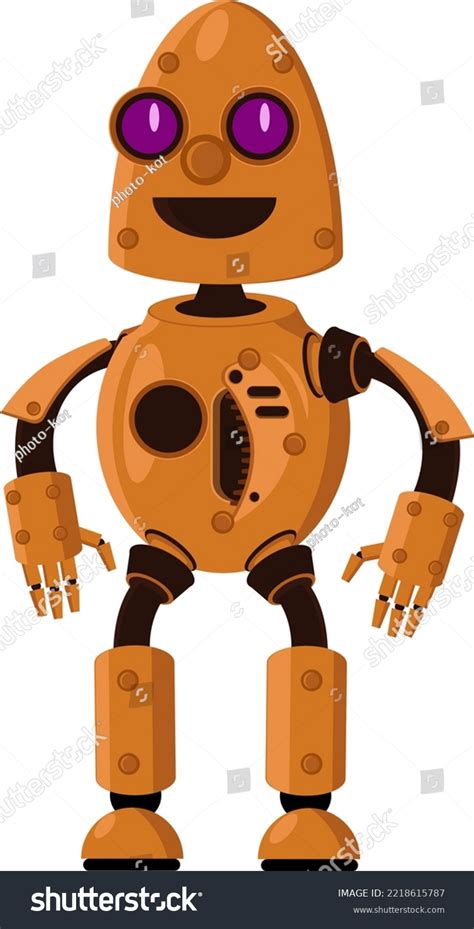A Steampunk Robot Vector Illustration On A Royalty Free Stock Vector