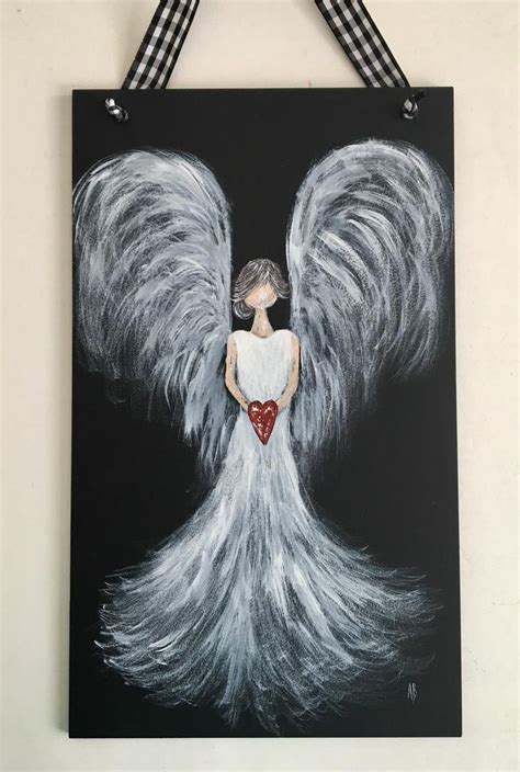 Angel Painting Angel Art Guardian Angel Spiritual Art Etsy Angeles