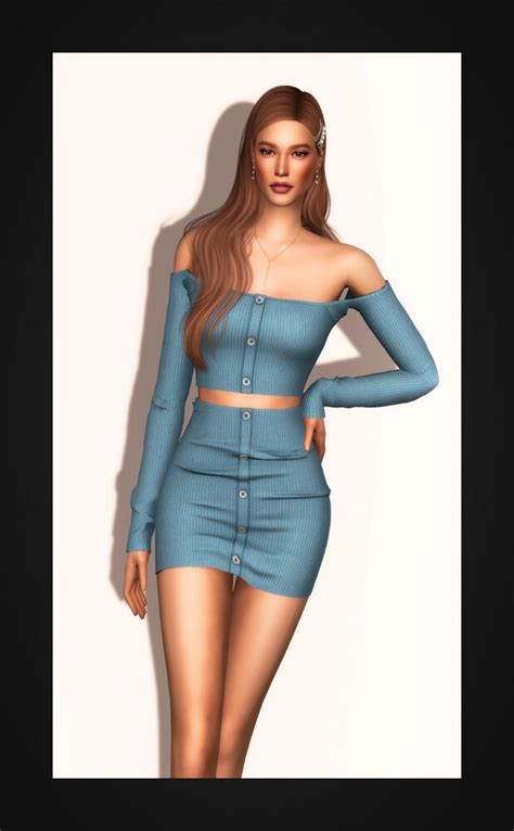 Ribbed Two Piece Mini Dress At Gorilla Sims 4 Updates