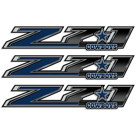 Cowboys Z71 Truck Decals | 4x4 Chevy Silverado Dallas Football Sticker