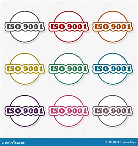 Iso 9001 Certified Sign Icon Stock Vector Illustration Of Seal 9001