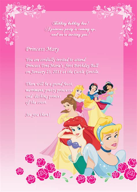 Disney Princess Birthday Invitation 2 ← Wedding Invitation Templates
