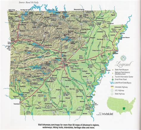 Arkansas Attractions Map