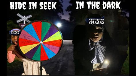 Spin The Wheel And Hide And Seek In The Dark Challenge Spooky Youtube
