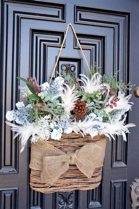 Winter Wreath For After Christmas Winter Wreath Diy Winter Door