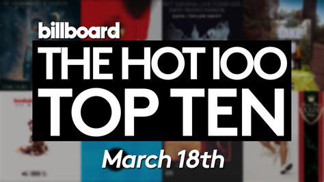 Early Release Billboard Hot 100 Top 10 March 18th 2017 Countdown Official Youtube