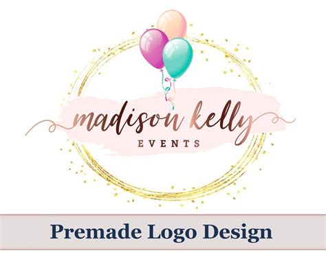 Balloon Logo Event Planner Logo Party Decoration Logo Etsy Ideias