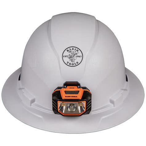 klein tools 60406 hard hat non vented full brim style with headlamp ebay