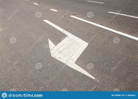 Arrow Road Markings On The Asphalt Closeup Stock Image Image Of Road