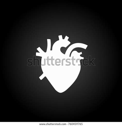 Human Heart Silhouette Flat Vector Stock Vector Royalty Free