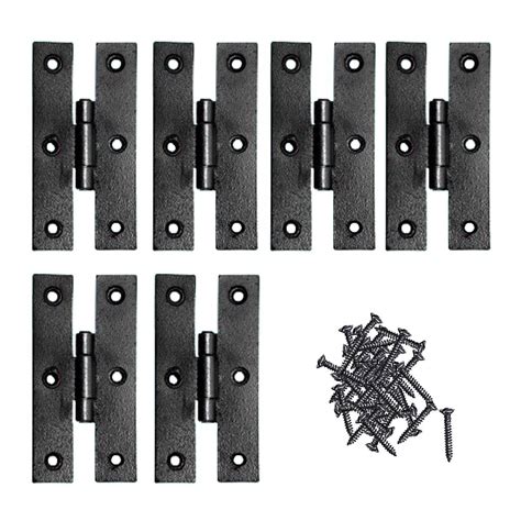 6 H Hinges Black Wrought Iron Iron Hinges Hinges For Cabinets Iron