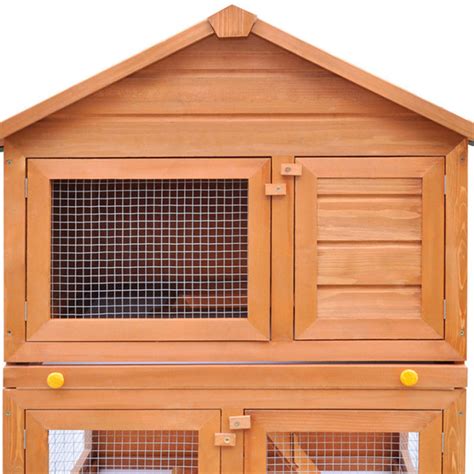 China Deluxe Wooden Chicken Coop Hen House Rabbit Wood Hutch Poultry