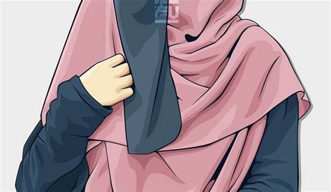 Gambar Animasi Muslimah Pakai Headset Gambar Dp Wa Animasi Muslimah
