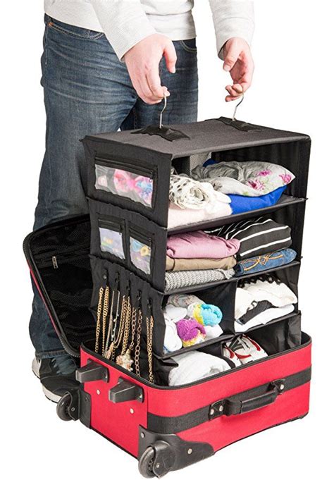 Luggage Organizer Travel Suitcase Packing Shelves Collapsible Closet