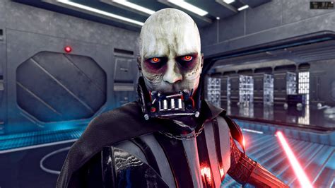 Star Wars Battlefront Darth Vader Without Helmet Gameplay Darth Vader Mod Youtube