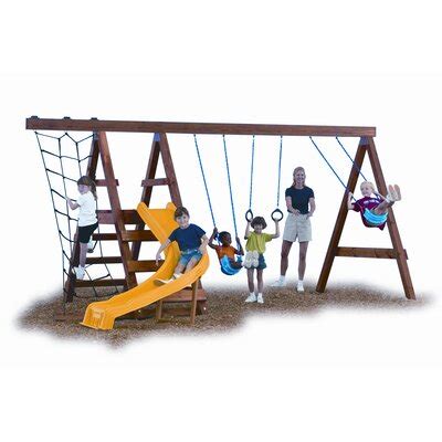 This diy swing set is the perfect addition to your backyard and will give you and the kiddos hours of enjoyment. All Swing-n-Slide | Wayfair