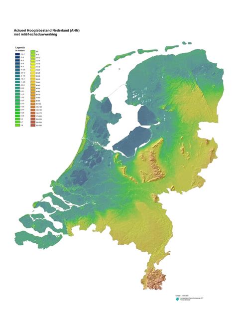 Detailed Elevation Map Of The Netherlands Mapporn