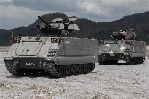Philippine Army M113a2 Fire Support Vehicles Participating In Balikatan
