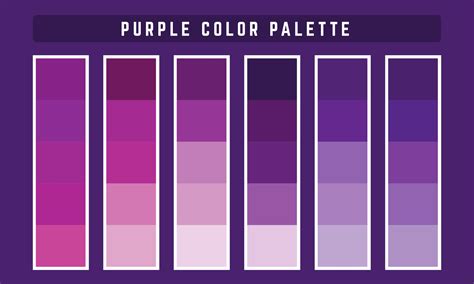 Purple Vector Color Palette Vector Art At Vecteezy