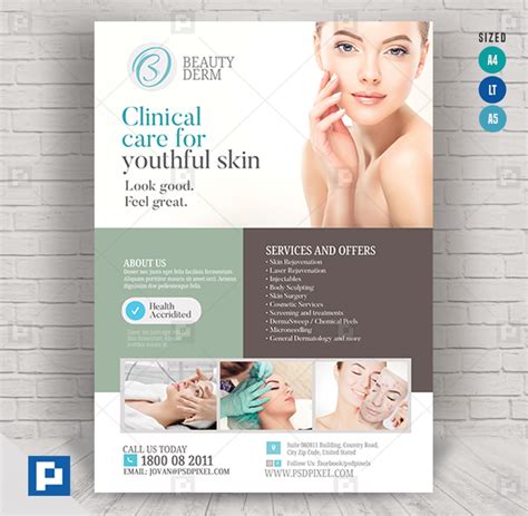 Skin Clinic Promotional Flyer Psdpixel