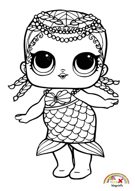 Pin by Lia on dibujos lolsurprise | Mermaid coloring pages, Unicorn
