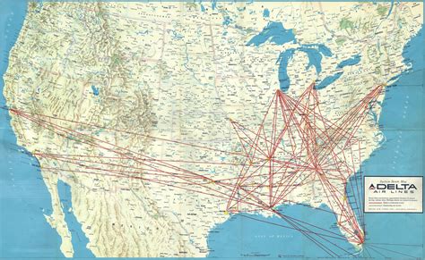 Delta System Route Map 1970 The Delta Air Lines Inaugural Flickr