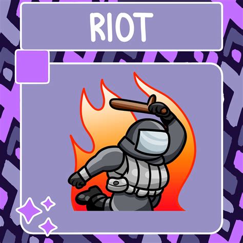 Riot Police Emote Twitch Emote Youtube Emote Discord Etsy