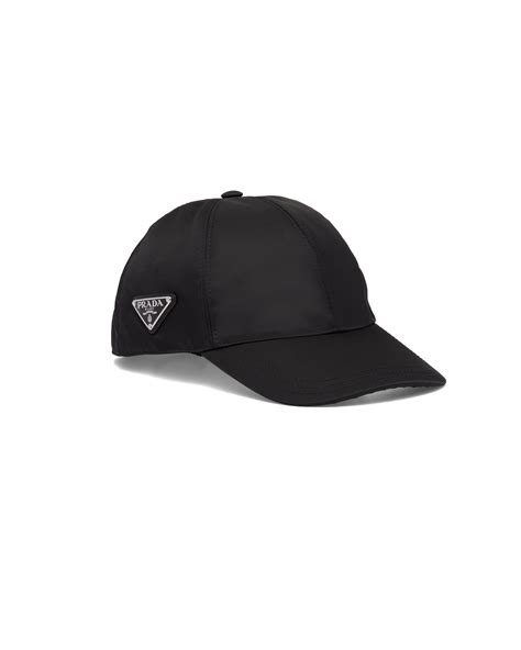 Prada Black Nylon Baseball Cap Modesens