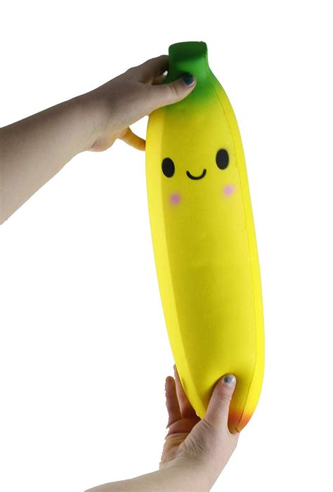 1 Jumbo Banana Squishy Slow Rise Foam Fruit Cute Scented Sensory