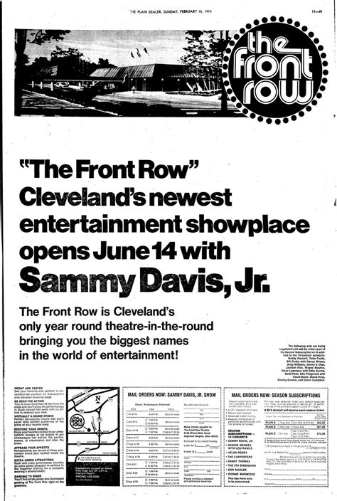 Remembering The Front Row Classic Concert Ads From Clevelands
